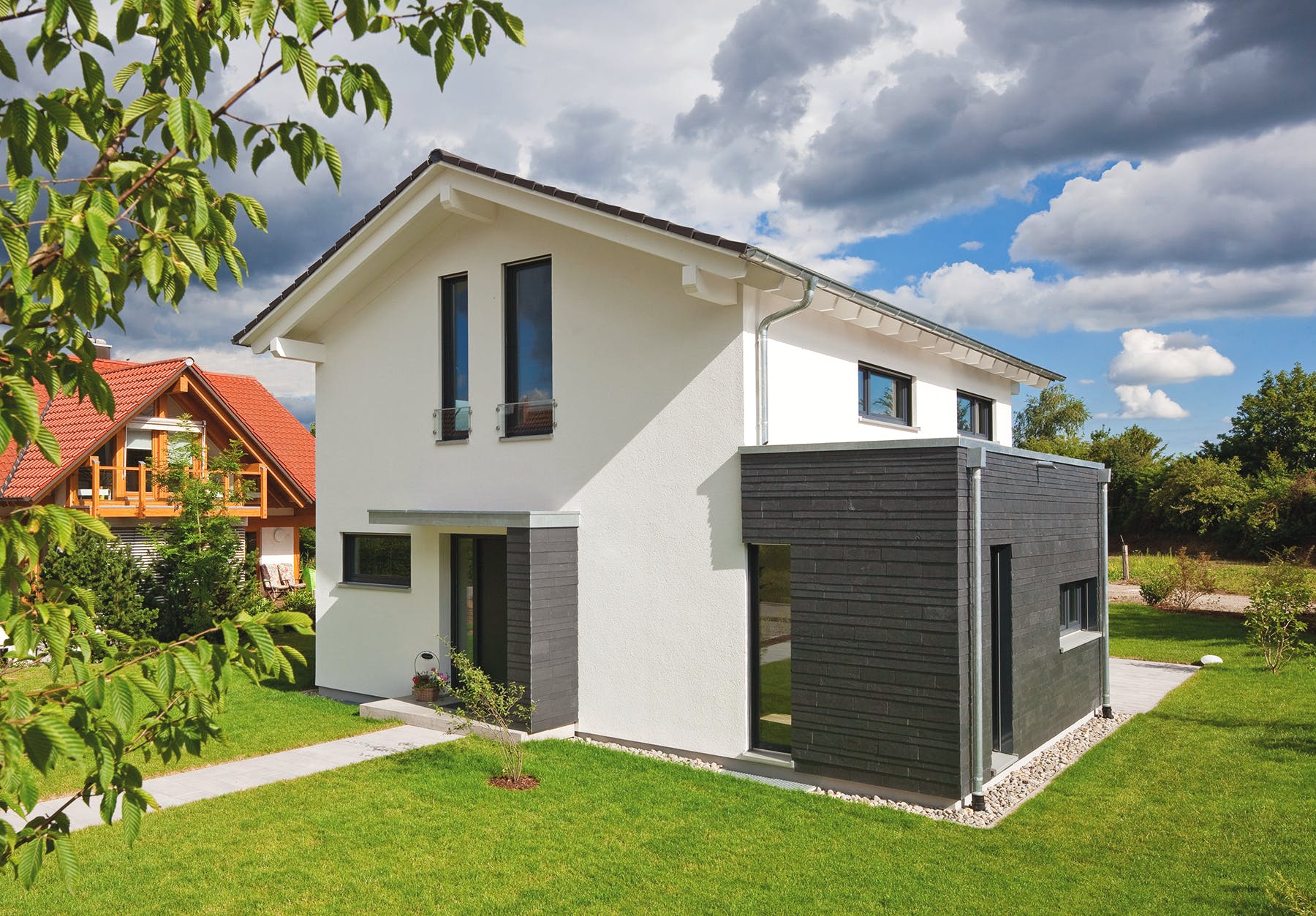 Fertighaus LANOS 2.1470 von KAMPA Schlüsselfertig ab 550840€, Satteldach-Klassiker Außenansicht 2