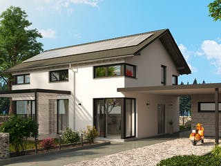 Fertighaus LANOS 2.1591 von KAMPA Schlüsselfertig ab 661236€, Satteldach-Klassiker Außenansicht 1