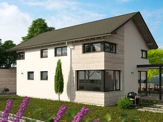 Fertighaus LANOS 2.1591 von KAMPA Schlüsselfertig ab 661236€, Satteldach-Klassiker Außenansicht 2