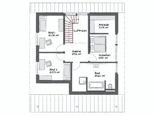 Fertighaus MAGOS 2.1570 von KAMPA Schlüsselfertig ab 666831€, Satteldach-Klassiker Grundriss 2