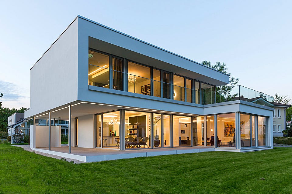 Fertighaus KUBOS 1.2200 von KAMPA Schlüsselfertig ab 1178176€, Cubushaus Außenansicht 2