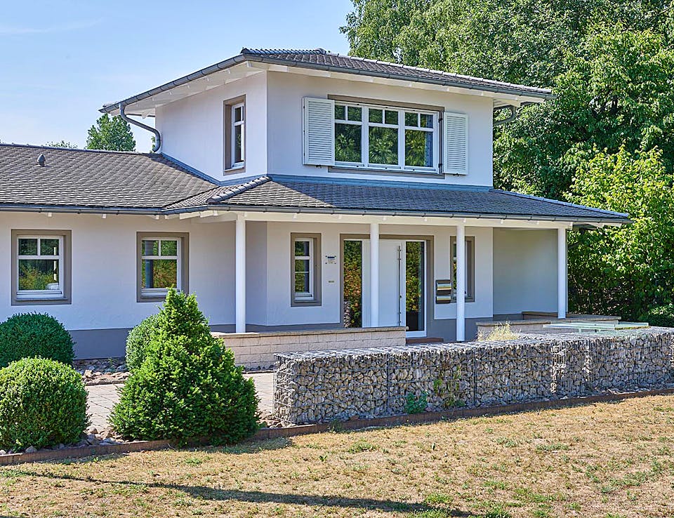 Fertighaus CLARON 1.1800 von KAMPA Schlüsselfertig ab 729744€, Stadtvilla Außenansicht 1