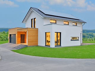 Fertighaus LANOS 2.1460 von KAMPA Schlüsselfertig ab 691931€, Satteldach-Klassiker Außenansicht 1
