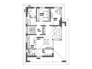 Fertighaus CLARON 1.1090 von KAMPA, Bungalow Grundriss 1