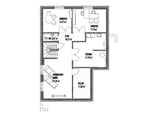 Fertighaus CLARON 1.1090 von KAMPA, Bungalow Grundriss 2