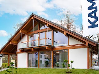 Fertighaus MAGOS 3.1840 von KAMPA Schlüsselfertig ab 717152€, Satteldach-Klassiker Außenansicht 1