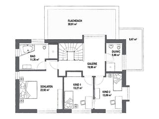 Fertighaus LANOS 5.1620 von KAMPA Schlüsselfertig ab 801251€, Satteldach-Klassiker Grundriss 2