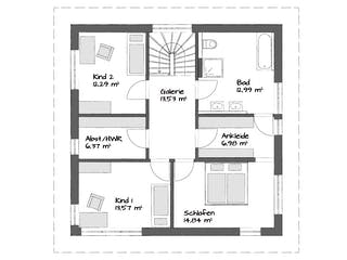 Fertighaus SETROS 1.1621 von KAMPA Schlüsselfertig ab 571584€, Stadtvilla Grundriss 2
