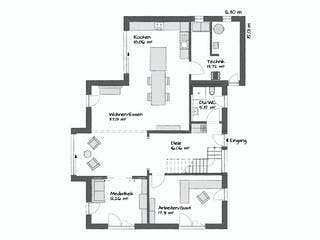 Fertighaus SETROS 3.2010 von KAMPA Schlüsselfertig ab 766815€, Stadtvilla Grundriss 1
