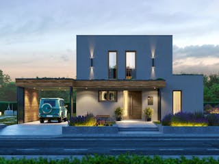 Fertighaus Signature K162 von KAMPA Schlüsselfertig ab 621134€, Cubushaus Außenansicht 2