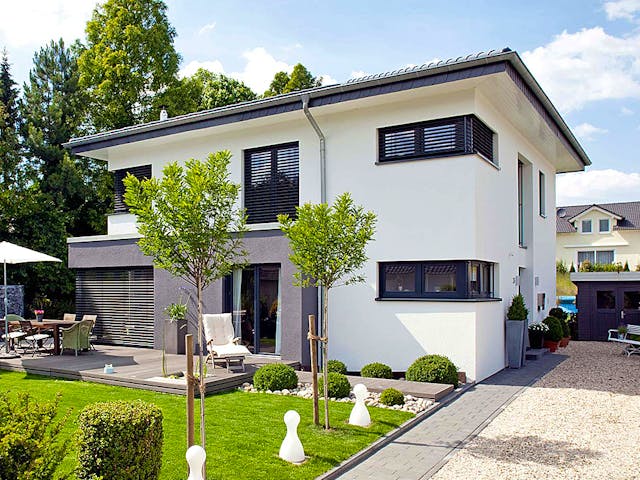 Massivhaus Freiberger von KBS Bau, Stadtvilla Außenansicht 1 Massivhaus Freiberger von KBS Bau, Stadtvilla Außenansicht 1