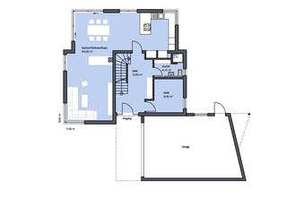 Massivhaus Illner von KBS Bau, Stadtvilla Grundriss 1