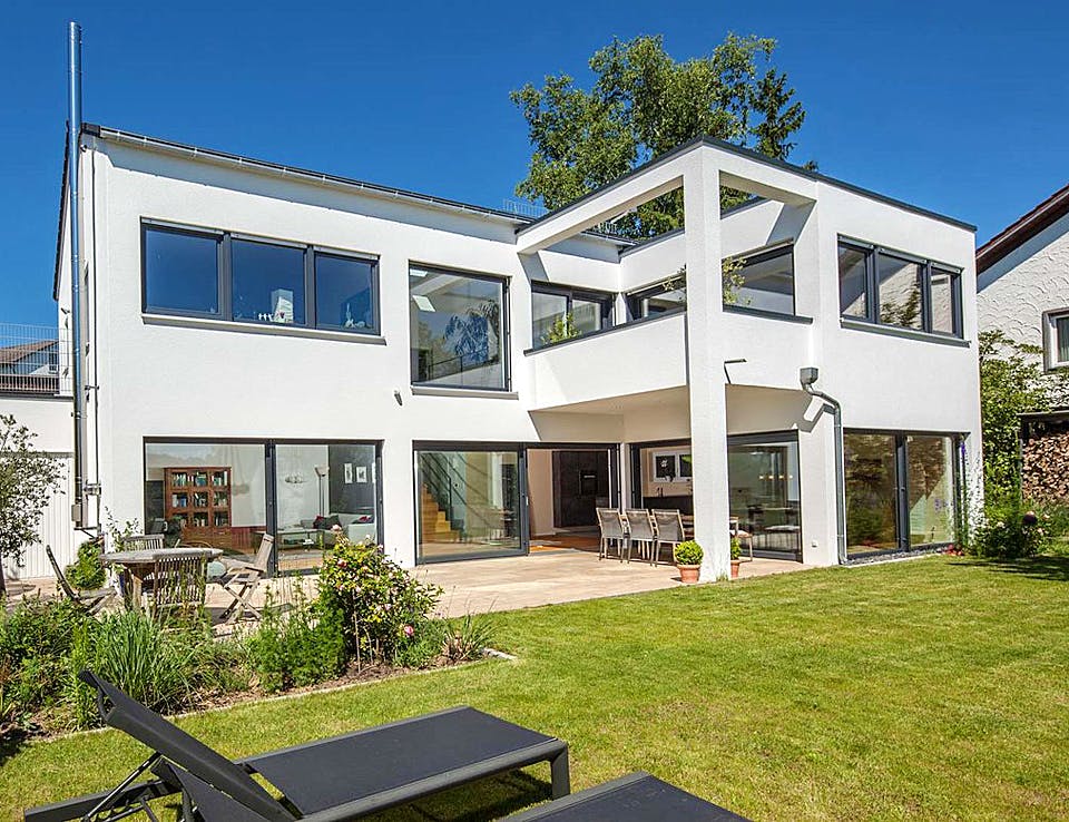 Massivhaus Nolte von Kbs Bau, Cubushaus Außenansicht 1