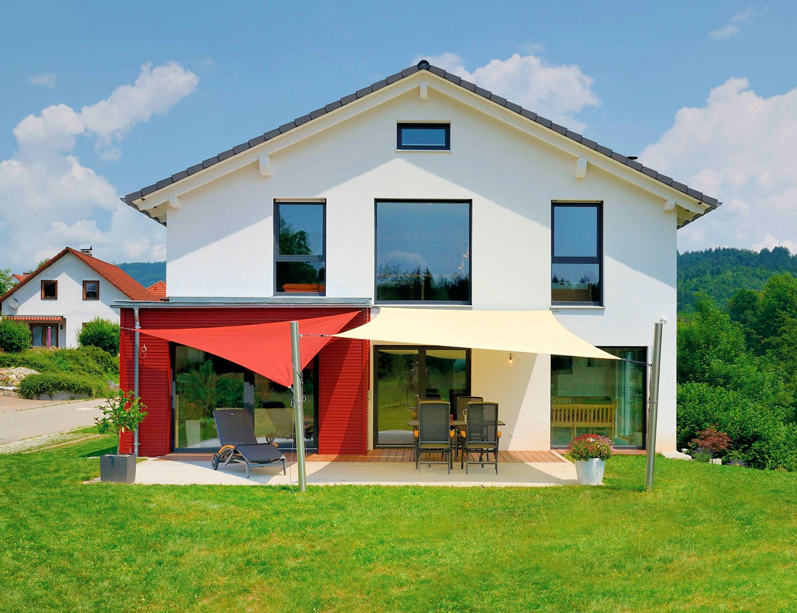 Fertighaus Haus Ingelfinger von Fertighaus WEISS Schlüsselfertig ab 493000€, Satteldach-Klassiker Außenansicht 3