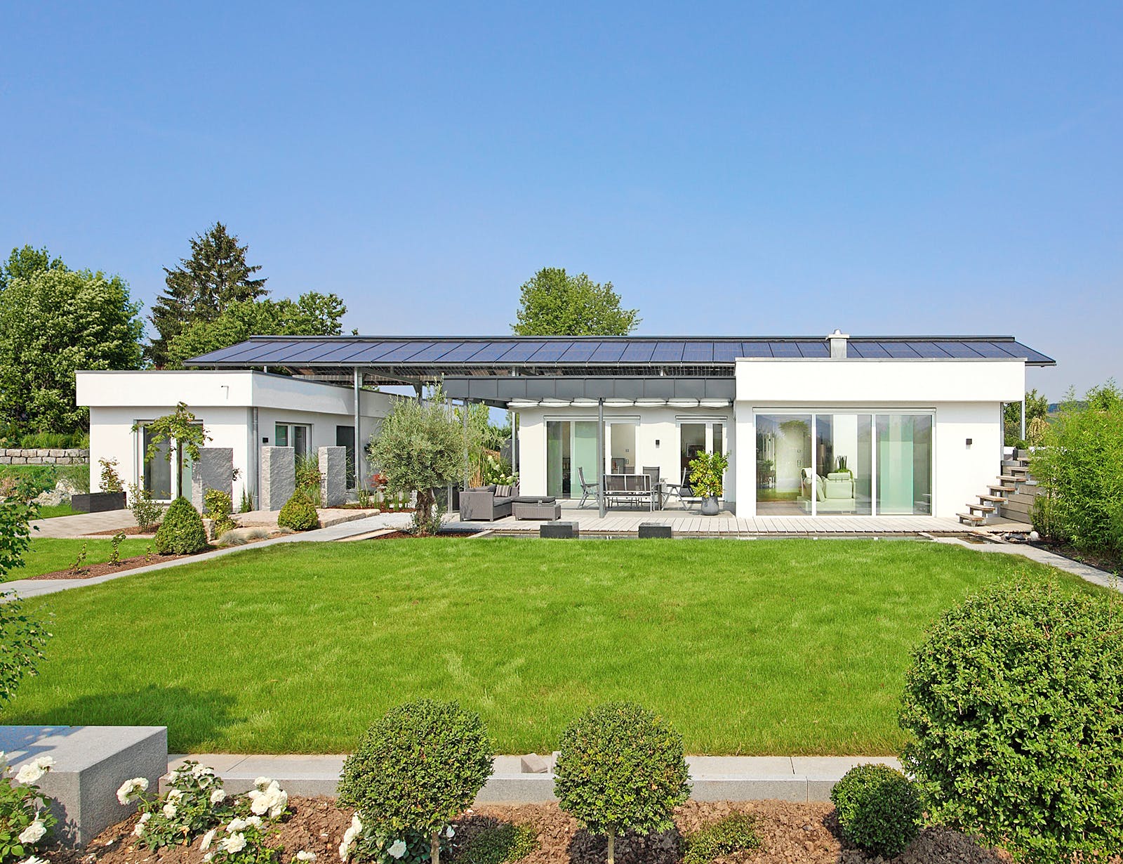 Fertighaus Haus Bader von Keitel-Haus Schlüsselfertig ab 434750€, Bungalow Außenansicht 1