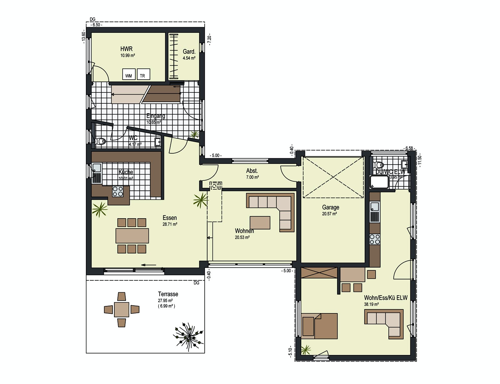 Fertighaus Haus Landhege von Keitel-Haus Schlüsselfertig ab 479450€, Satteldach-Klassiker Grundriss 1