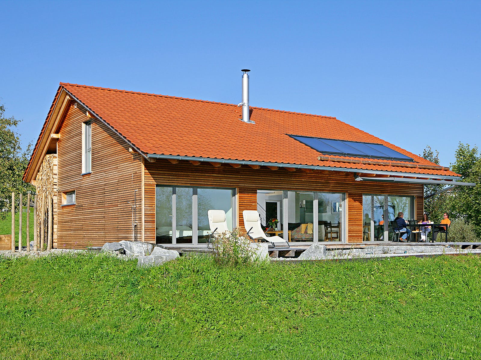 Fertighaus Haus Lengwil von Keitel-Haus Schlüsselfertig ab 314500€, Satteldach-Klassiker Außenansicht 1