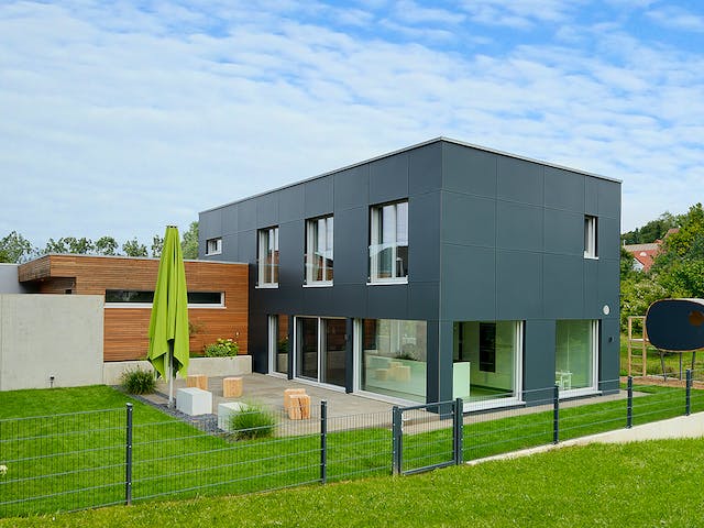 Fertighaus Haus Märzwiesen von Keitel-Haus Schlüsselfertig ab 481300€, Cubushaus Außenansicht 1