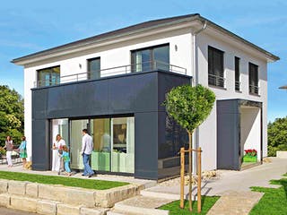 Fertighaus Stadthaus Mannheim von Keitel-Haus Schlüsselfertig ab 477471€, Stadtvilla Außenansicht 1