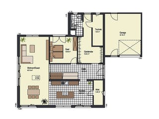 Fertighaus Haus Miesbach von Keitel-Haus Schlüsselfertig ab 649396€, Satteldach-Klassiker Grundriss 1