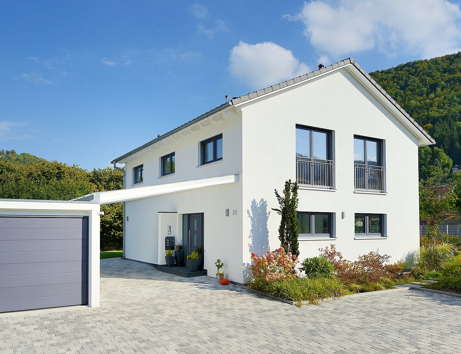 Fertighaus Haus Mühlwiesen von Keitel-Haus Schlüsselfertig ab 308600€, Satteldach-Klassiker Außenansicht 1
