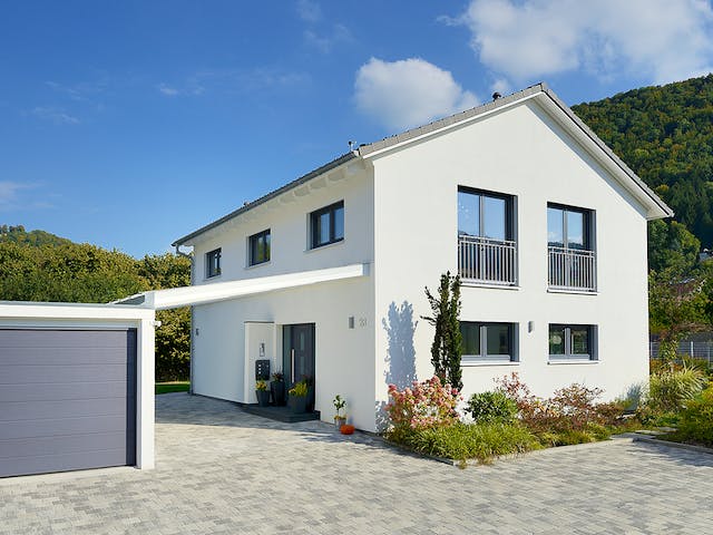 Fertighaus Haus Mühlwiesen von Keitel-Haus Schlüsselfertig ab 308600€, Satteldach-Klassiker Außenansicht 1