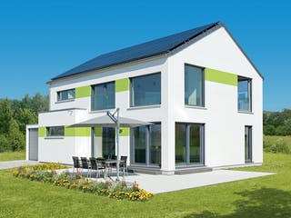 Fertighaus Haus Remstal von Keitel-Haus Schlüsselfertig ab 387673€, Satteldach-Klassiker Außenansicht 1