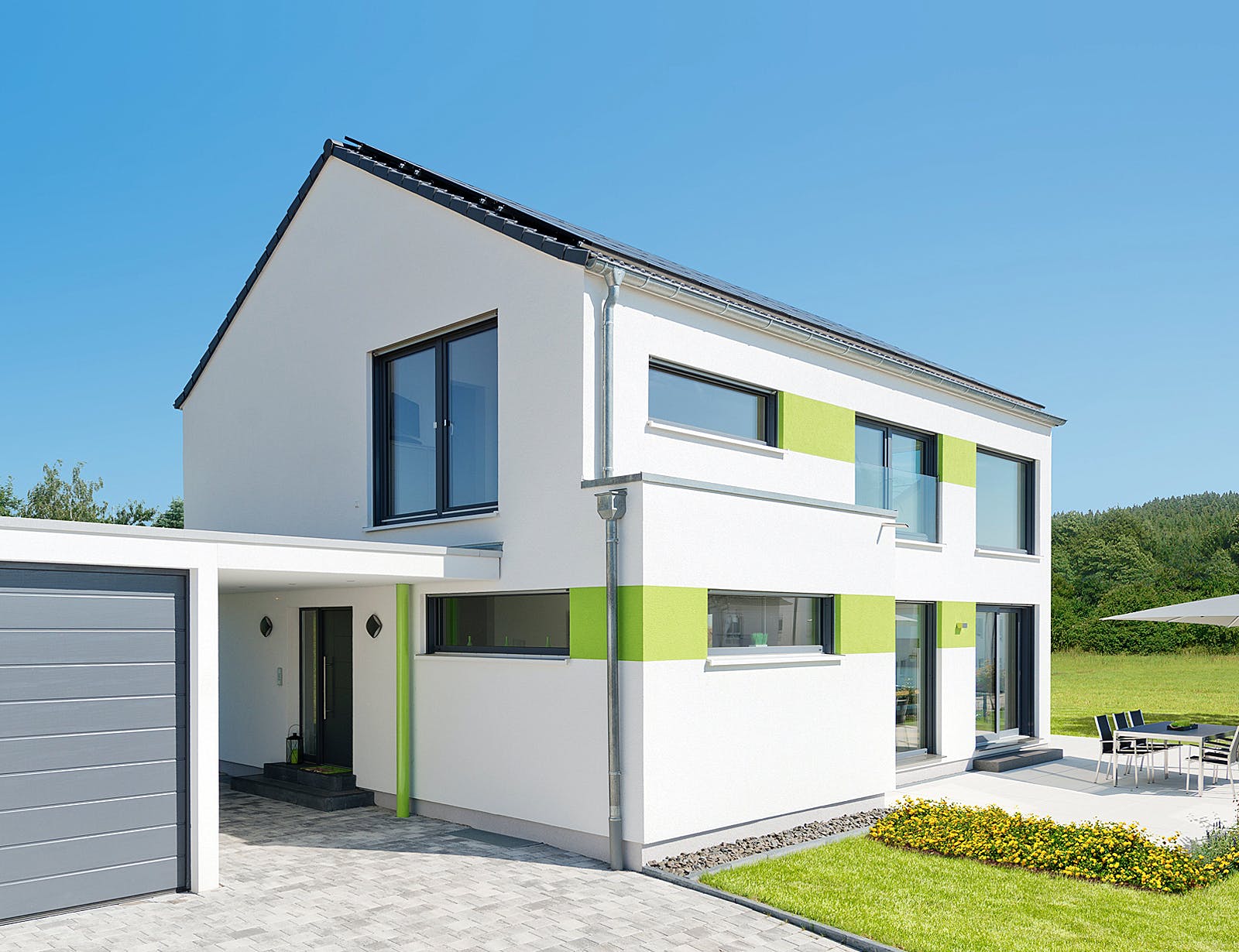 Fertighaus Haus Remstal von Keitel-Haus Schlüsselfertig ab 309400€, Satteldach-Klassiker Außenansicht 2