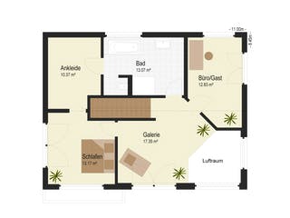 Fertighaus Haus Remstal von Keitel-Haus Schlüsselfertig ab 387673€, Satteldach-Klassiker Grundriss 2