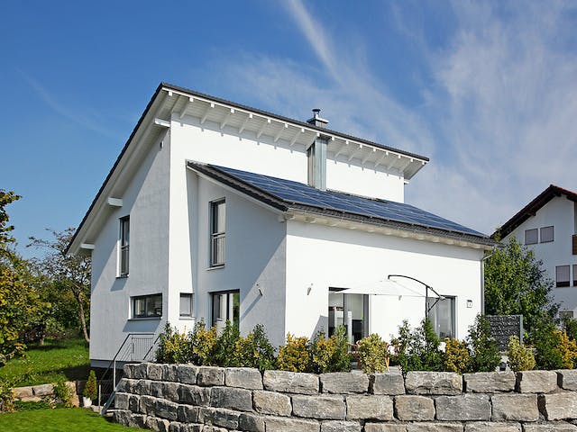 Fertighaus Haus Stromberg von Keitel-Haus Schlüsselfertig ab 378282€, Pultdachhaus Außenansicht 2