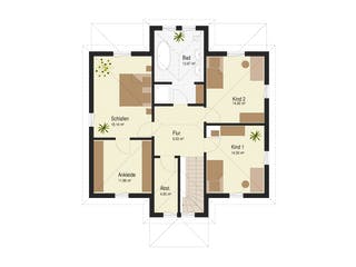 Fertighaus Haus Weingarten von Keitel-Haus Schlüsselfertig ab 450152€, Stadtvilla Grundriss 2