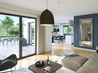 Massivhaus Bauhaus Cono von Kern-Haus Schlüsselfertig ab 635900€, Cubushaus Innenansicht 1