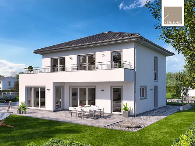 Massivhaus Stadtvilla Gredo von Kern-Haus Schlüsselfertig ab 529900€, Stadtvilla Außenansicht 1