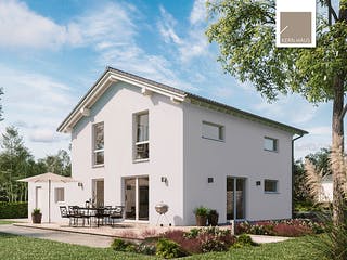 Massivhaus Familienhaus Jara von Kern-Haus Schlüsselfertig ab 322900€, Satteldach-Klassiker Außenansicht 1