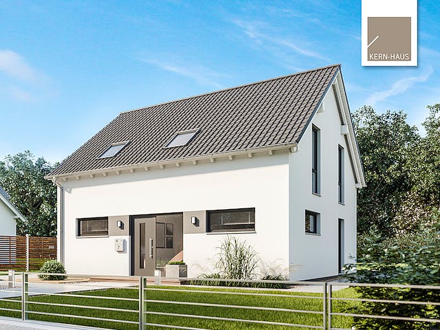 Massivhaus Familienhaus Trend von Kern-Haus Schlüsselfertig ab 399900€, Satteldach-Klassiker Außenansicht 2
