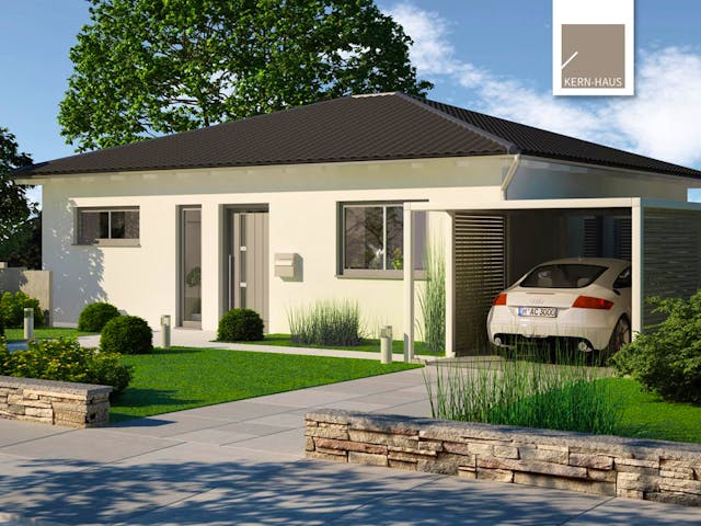 Massivhaus BUNGALOW EASY von Kern-Haus Chemnitz Schlüsselfertig ab 242900€, Bungalow Außenansicht 3