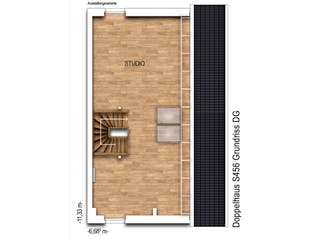 Massivhaus DOPPELHAUS 2S454 von KONZEPTHAUS Schlüsselfertig ab 334000€, Satteldach-Klassiker Grundriss 3