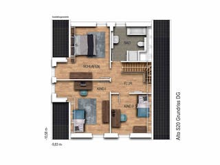 Massivhaus KLASSIK 2S20 von KONZEPTHAUS Schlüsselfertig ab 344000€, Satteldach-Klassiker Grundriss 2