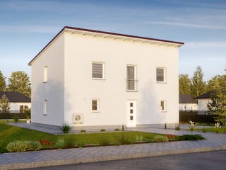 Massivhaus URBAN 2631 von KONZEPTHAUS Schlüsselfertig ab 369000€, Cubushaus Außenansicht 2