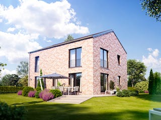 Massivhaus VARIANT 2633 von KONZEPTHAUS Schlüsselfertig ab 362400€, Satteldach-Klassiker Außenansicht 1