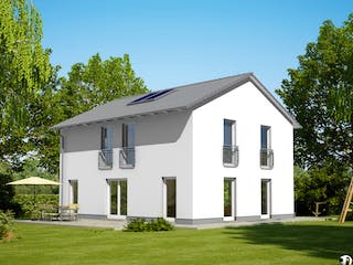 Massivhaus ZWEIFAMILIENHAUS 2631 von KONZEPTHAUS Schlüsselfertig ab 430900€, Satteldach-Klassiker Außenansicht 1