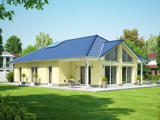 Massivhaus IDEAL 2880 von KONZEPTHAUS Schlüsselfertig ab 423100€, Bungalow Außenansicht 1
