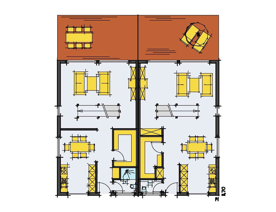 Fertighaus Fehr-Nelsen von Korte Holzbau, Satteldach-Klassiker Grundriss 1