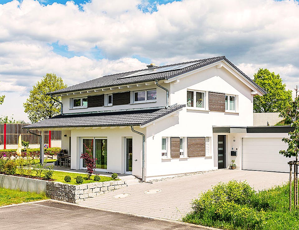 Fertighaus Geppert von Korte Holzbau, Satteldach-Klassiker Außenansicht 1