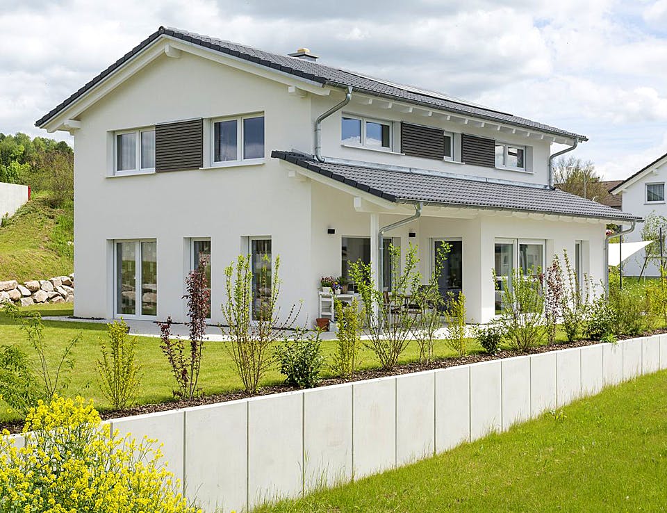 Fertighaus Geppert von Korte Holzbau, Satteldach-Klassiker Außenansicht 2
