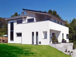 Fertighaus Kubistische Villa von Meisterstück-HAUS, Pultdachhaus Außenansicht 1