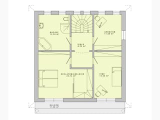 Massivhaus Stadtvilla 150 von Lechner Massivhaus, Stadtvilla Grundriss 2