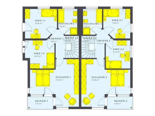 Fertighaus SOLUTION 242 V7 von Living Fertighaus Schlüsselfertig ab 598494€, Cubushaus Grundriss 2