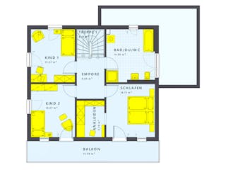 Fertighaus SUNSHINE 143 V7 von Living Fertighaus Schlüsselfertig ab 354271€, Cubushaus Innenansicht 2