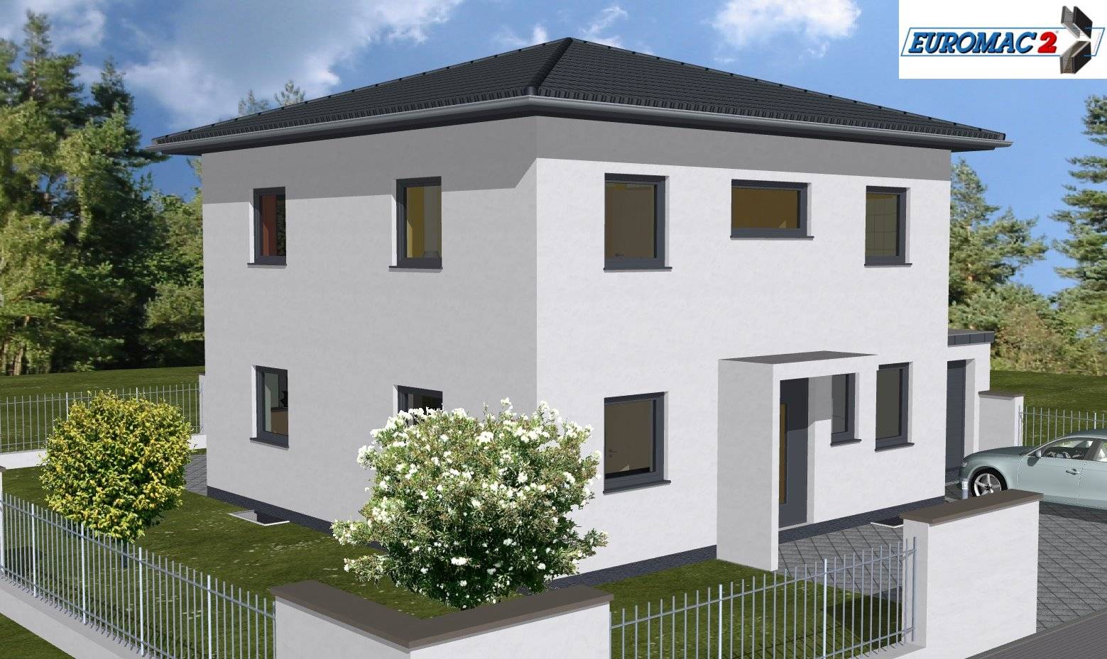 Massivhaus Lifestyle 145 ZD von EUROMAC 2 S.A.S. Bausatzhaus ab 42063€, Stadtvilla Außenansicht 1